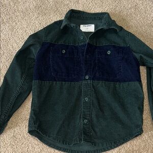 Old Navy Kids Forest Green and Navy Shirt